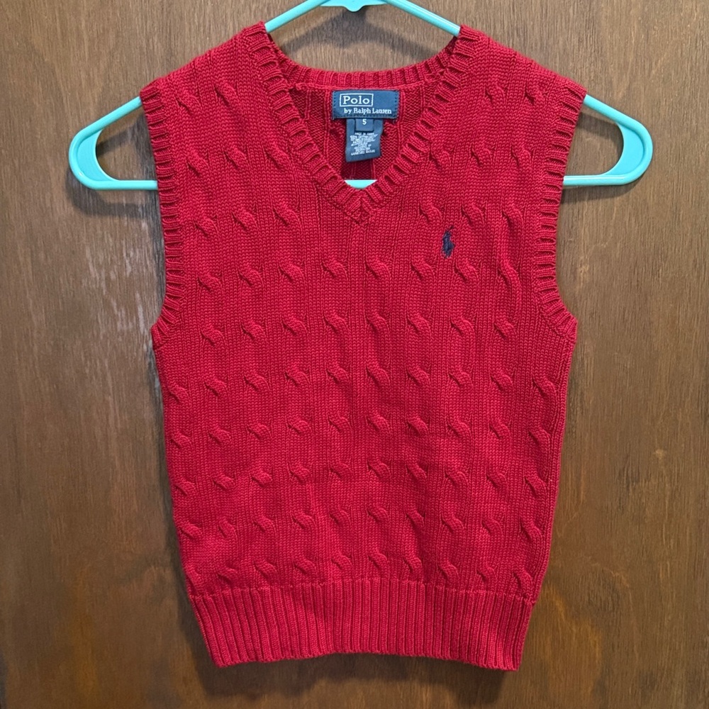 Polo by Ralph Lauren Crimson Knit Vest